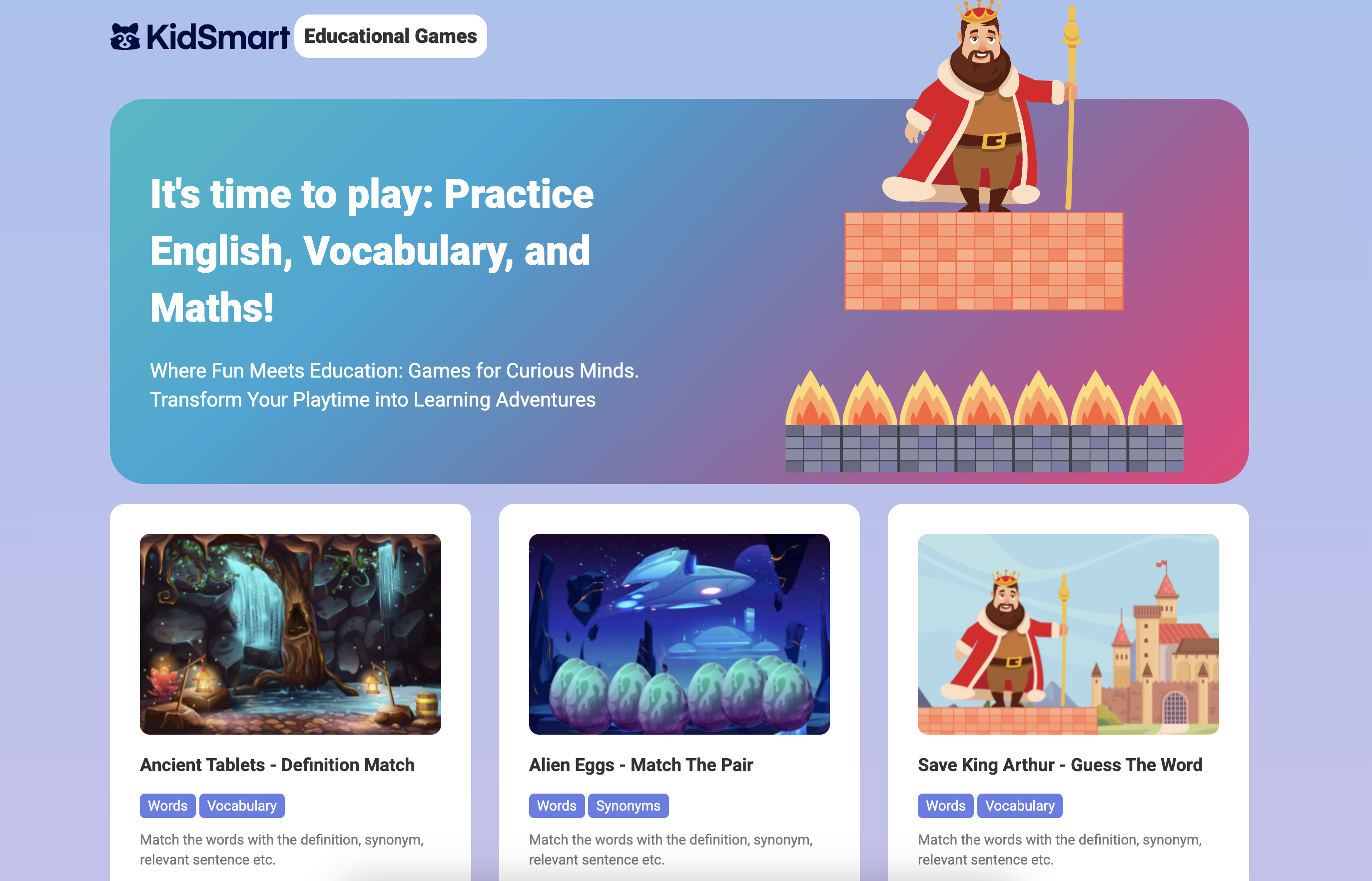 Educational Games Portal - WordPress Website