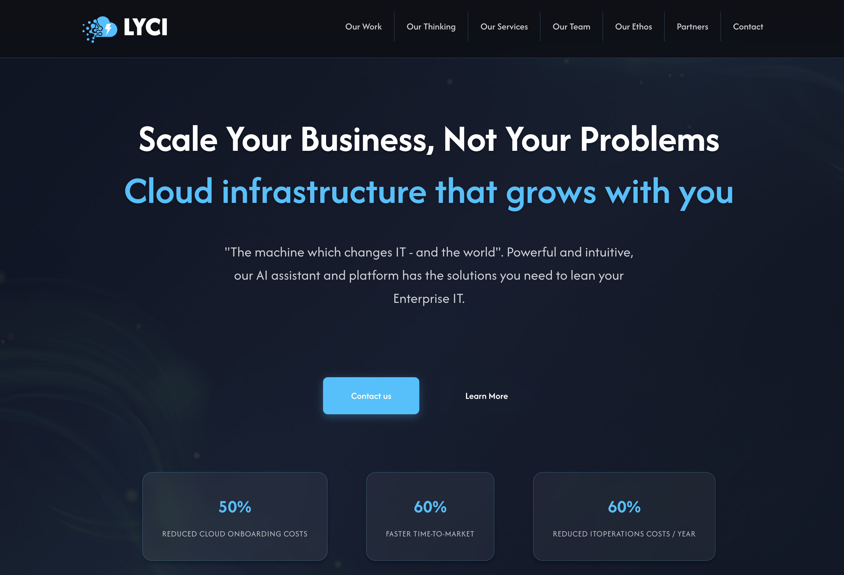 Lyci Cloud Infrastructure - WordPress Website