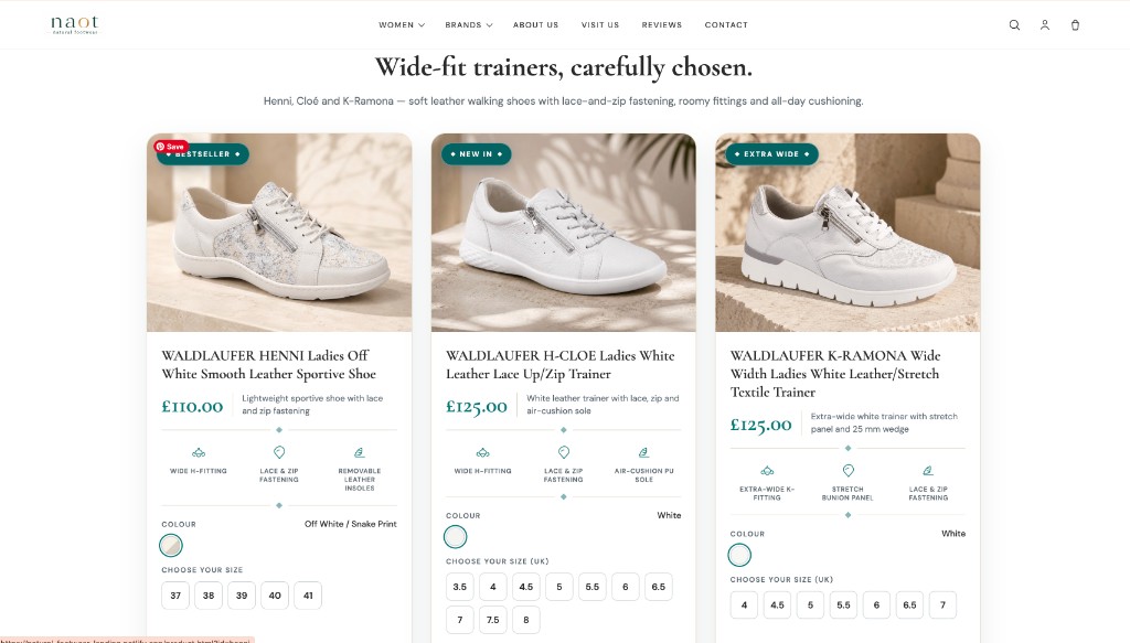 Natural Footwear summer campaign microsite