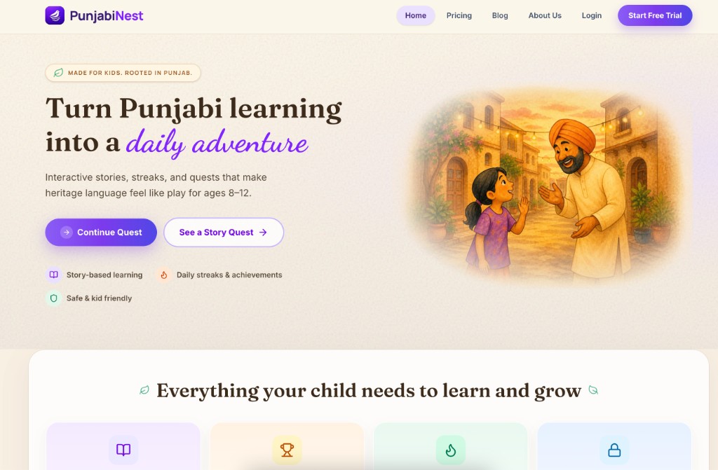 PunjabiNest homepage