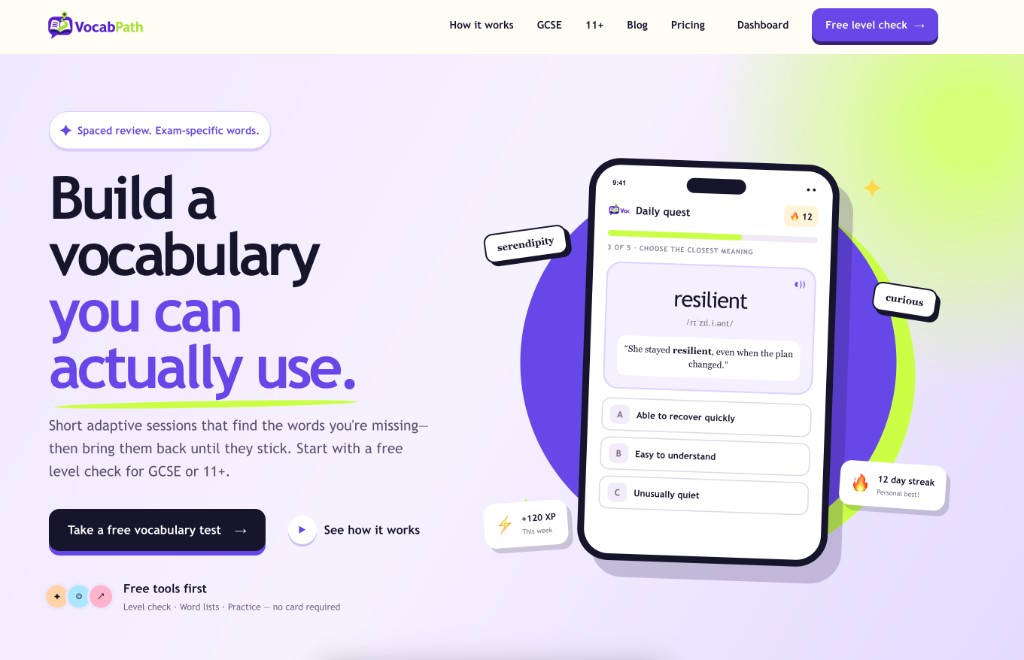 VocabPath homepage